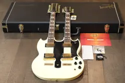 2006 GIBSON CUSTOM SHOP EDS-1275 DOUBLE-NECK SG ALPINE WHITE + COA OHSC