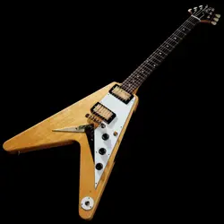 GIBSON CUSTOM SHOP 1958 KORINA FLYING V REISSUE VOS NATURAL WHITE *TZ563