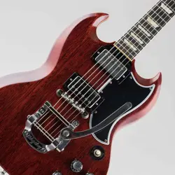 GIBSON CUSTOM SHOP 1964 SG STANDARD REISSUE W/BIGSBY B-5 FULL CHERRY RED VOS