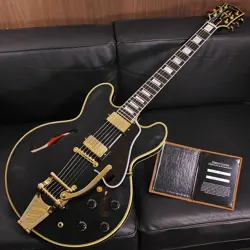 GIBSON CUSTOM SHOP 1959 ES-355 REISSUE EBONY W/BIGSBY VOS SN. A940587