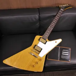 GIBSON CUSTOM SHOP 1958 KORINA EXPLORER REISSUE VOS NATURAL W/WHITE