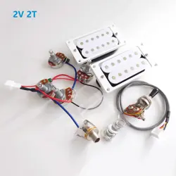 FOR GIBSON SH1N SH4 HUMBUCKER GUITAR PICKUP WHITE 4C WITH 2V2T WIRING HARNESS 4C