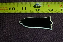 OLDER USED VINTAGE GIBSON STYLE GUITAR 2-PLY BLACK TRUSS ROD COVER  - ITEM TN