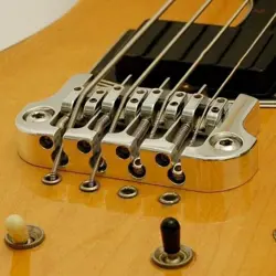 NEW HIPSHOT SUPERTONE 3-POINT REPLACEMENT BRIDGE FOR 4-STRING GIBSON BASS CHROME