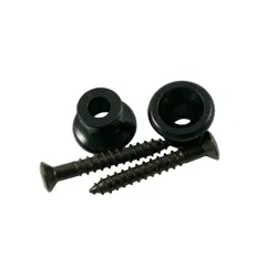 KLUSON STRAP BUTTON SET OF 2 FOR GIBSON STYLE GUITARS - BLACK