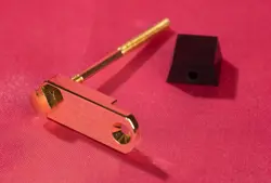 VINTAGE SPEC PICKGUARD BRACKET LONG FOOT NOS GOLD FOR GIBSON GUITARS