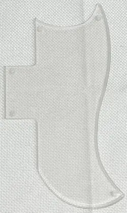 CLEAR TRANSPARENT 1-PLY FOR FIT GIBSON SG 61 REISSUE STYLE GUITAR PICKGUARD