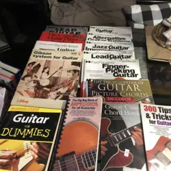 LOT 14 GUITAR INSTRUCTION BOOKS FAST FORWARD GIBSON LEAD GUITAR PLAYER SONGBOOK