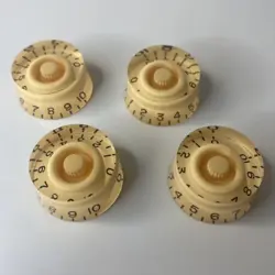 GIBSON STYLE GUITAR CREAM SPEED KNOBS VOLUME AND TONE CONTROL LOT OF 4