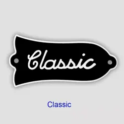 PARTS FOR US GIBSON LES PAUL 'CLASSIC' TRUSS ROD COVER PLATE , 2PLY BLACK