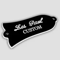 PARTS FOR US GIBSON LES PAUL 'LES PUAL CUSTOM' TRUSS ROD COVER PLATE, 2PLY BLACK
