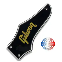 WIDE BEVEL 3 PLY BLACK TRUSS ROD COVER FOR EPIPHONE & GIBSON FIREBIRD GOLD LOGO