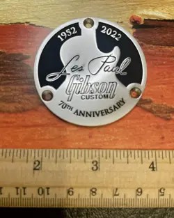 GIBSON GUITAR LES PAUL 70 ANNIVERSARY TOGGLE COVER PLATE MEDALLION COIN TOKEN