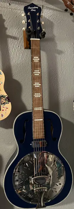 RECORDING KING RPH-R2-E DIRTY 30S MINNIE BUCKER RESONATOR BLUE NOT GIBSON FENDER