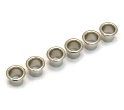 TK-0902-001 (6) NICKEL EYELET TUNER BUSHINGS FOR EARLY GIBSON HARMONY GUITAR