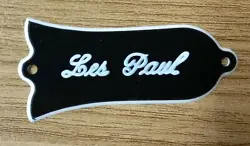 GUITAR PARTS FOR GIBSON LES PAUL 'LES PUAL' TRUSS ROD COVER PLATE , 2PLY BLACK