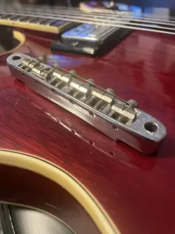 VINTAGE GIBSON USA  ABR-1 TUNE-O-MATIC ELECTRIC GUITAR BRIDGE  1960S VG