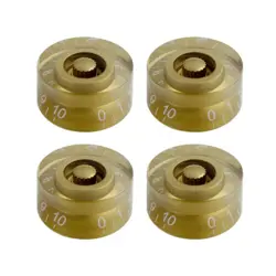 SET OF 4 GUITAR GOLD KNOBS SPEED TONE VOLUME CONTROL FOR LP SG EPIPHONE GIBSON