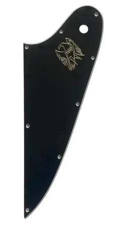 GUITAR SLINGER PARTS FOR GIBSON FIREBIRD GUITAR PICKGUARD SILVER LOGO 3PLY BLACK