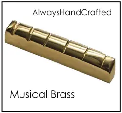 ALWAYSHANDCRAFTED SLOTTED LEFTY BRASS NUT HANDMADE FOR GIBSON GUITAR
