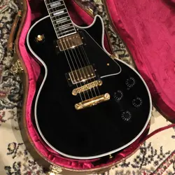 GIBSON CUSTOM SHOP LES PAUL CUSTOM (2018) EBONY COLOR #GGCH7