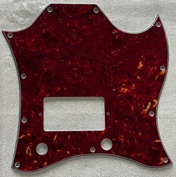 CUSTOM FOR GIBSON SG STANDARD SINGLE HUMBUCKER GUITAR PICKGUARD RED TORTOISE