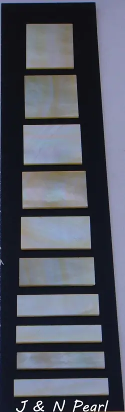 MOTHER OF PEARL SELECTED GOLD BLOCK INLAY SET FOR GIBSON LES PAUL, 0.06