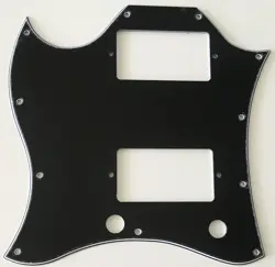 NEW FOR GIBSON SG STANDARD STYLE FULL FACE LEFTHAND GUITAR PICKGUARD,3 PLY BLACK