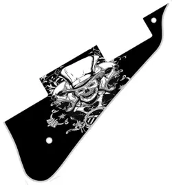 PICKGUARD PICK GUARD GRAPHICAL SCRATCHPLATE GIBSON LES PAUL GUITAR TOP HAT SKULL