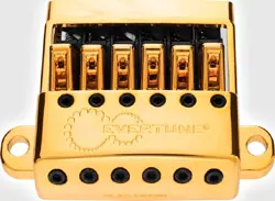 EVERTUNE G MODEL 6 STRING BRIDGE FOR GIBSON STYLE GUITARS GOLD