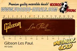 GIBSON LES PAUL ALL GOLD WATERSLIDE DECALS