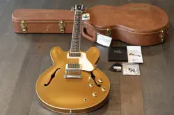 MINTY! 2013 GIBSON CUSTOM ES-335 SEMI-HOLLOW ELECTRIC GUITAR ALL GOLD + COA OHSC