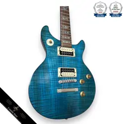 GIBSON CUSTOM TAK MATSUMOTO DC STANDARD FLAME TOP AQUA BLUE 2ND ED.