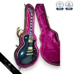 GIBSON LES PAUL CUSTOM 1995 ELECTRIC GUITAR EBONY MINT CONDITION