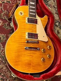 GIBSON CUSTOM COLOR SERIES LES PAUL STANDARD 50S FIGURED / HONEY AMBER *TCG723