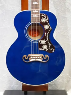 ACOUSTIC GUITAR GIBSON CUSTOM SHOP J-200 PARLOR VIPER BLUE WITH HARD CASE