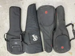 LOT OF 4 ELECTRIC GUITAR GIG BAG SOFT CASES GIBSON FENDER ROADRUNNER