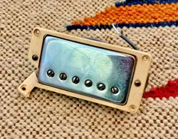 VINTAGE GIBSON PATENT NUMBER STICKER HUMBUCKER GUITAR PICKUP CHROME CIRCA 1970'S