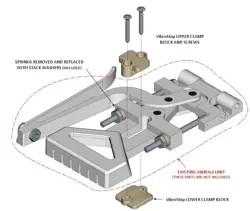 MOJOAXE VIBROSTOP LOCKING KIT FOR GIBSON 61 REISSUE SG SIDEWAYS VIBROLA USA 