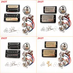 GUITAR HUMBUCKER PICKUP BRIDGE NECK PICKUP SET FOR GIBSON 2V2T WIRING HARNESS 2C