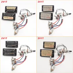 GUITAR HUMBUCKER PICKUP BRIDGE NECK PICKUP SET FOR GIBSON 2V1T WIRING HARNESS 2C