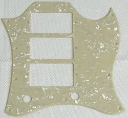 CREAM PEARL 1-PLY FOR FIT GIBSON SG STANDARD 3 PICKUP STYLE GUITAR PICKGUARD