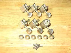PING WORKS NICKEL VINTAGE INLINE TUNERS W/ OVAL KEYS