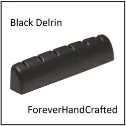FOREVERHANDCRAFTED SLOTTED BLACK GUITAR NUT MADE FOR GIBSON - 43MM / 1 11/16