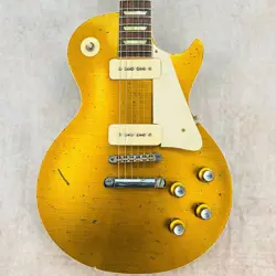 GIBSON CUSTOM SHOP 50TH ANNIVERSARY 1968 LES PAUL HEAVY AGED 2018 - GOLDTOP