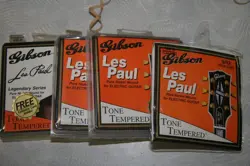 4 LOT GIBSON LES PAUL ELECTRIC GUITAR STRINGS SET 9-42 ULTRA LIGHT G-LP9 SEG-LP9