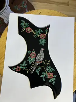 GIBSON STYLE DOVE PICKGUARD BLACK NEW 