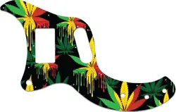 WD CUSTOM PICKGUARD FOR LEFT HAND GIBSON MARAUDER #GC01 RASTA CANNABIS DRIP G...