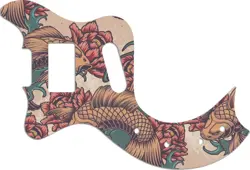 WD CUSTOM PICKGUARD FOR LEFT HAND GIBSON MARAUDER DELUXE #GT01 KOI TATTOO GRA...