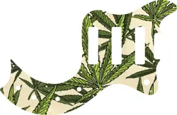 WD CUSTOM PICKGUARD FOR GIBSON S-1 #GC02 CANNABIS LEAF GRAPHIC